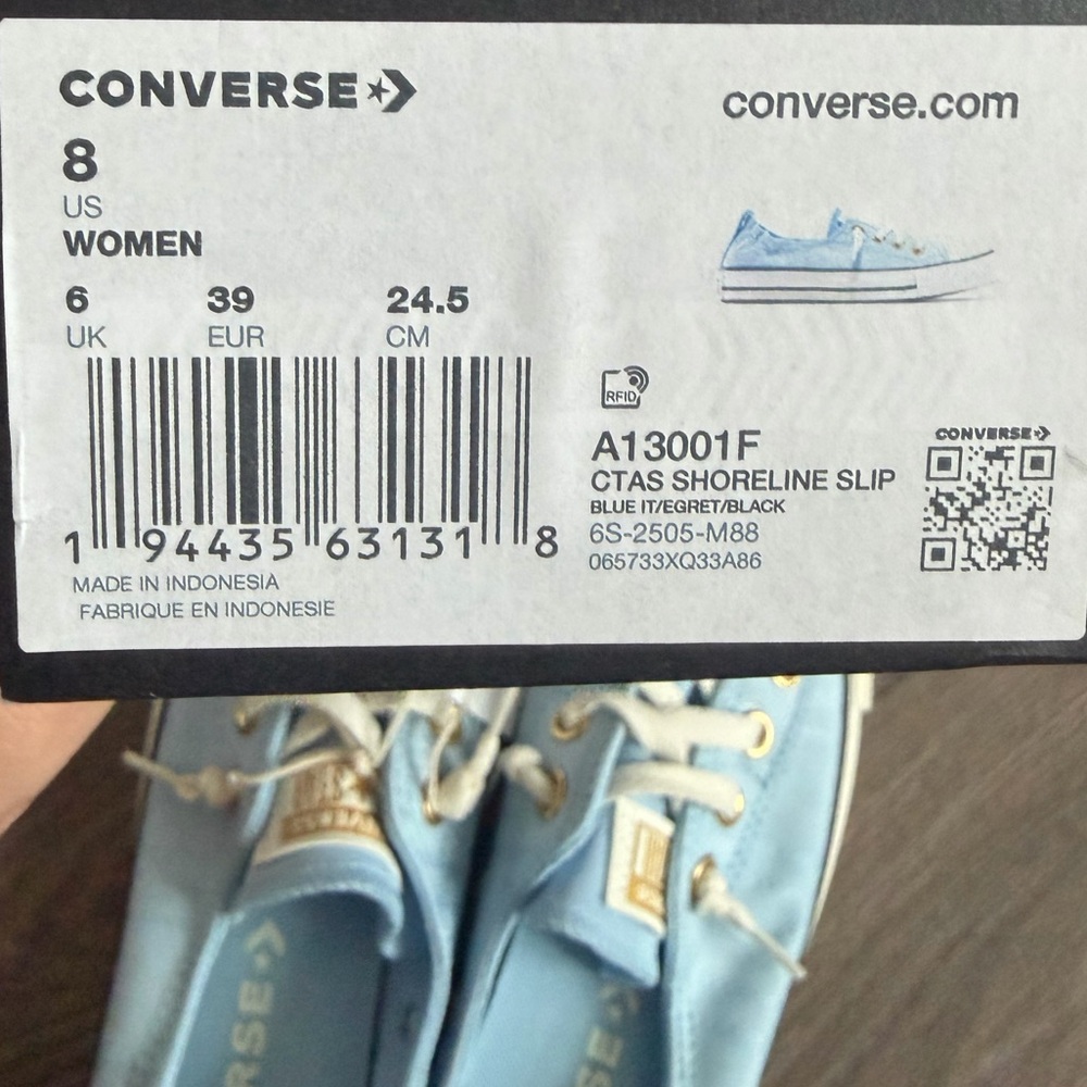 Converse Sky Blue Shoreline Slip-on Sneakers - Picture 9 of 11